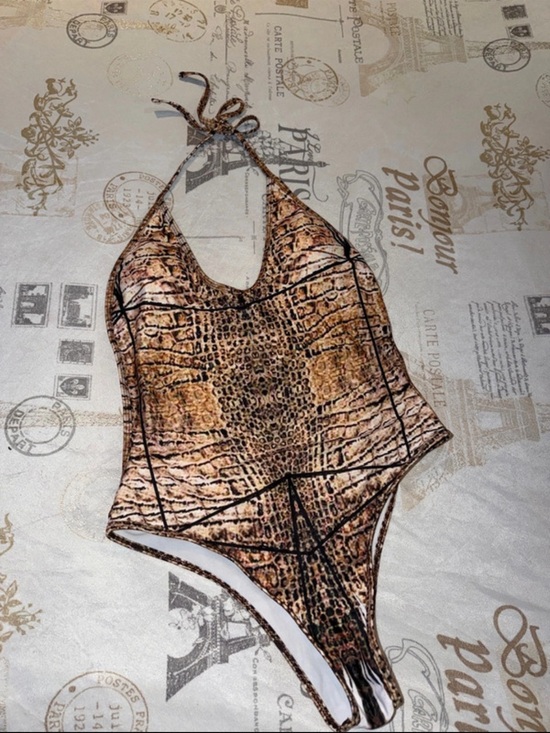 Other - Womens One-Piece Swimsuit in Brown Animal Print